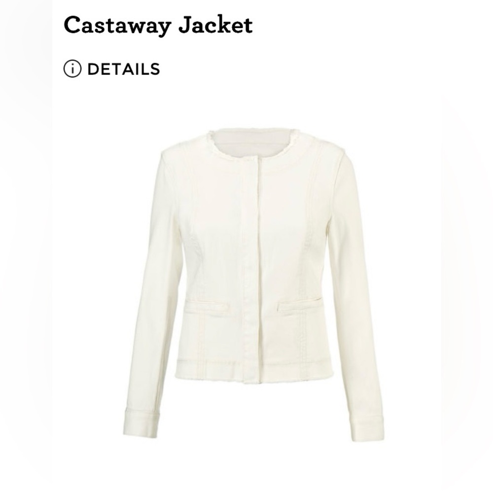 CAbi Castaway Jacket Style #5479 Women's White Jacket | Women's Sz SM